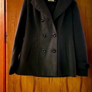 Ladies hooded pea coat